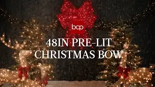 Best Choice 48in Pre-Lit Christmas Bow: Engaging LED decor