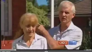 Crazy man barking like a dog
