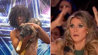 Dog performing unbelievable magic in Agt left everyone speechless #agt #magic 