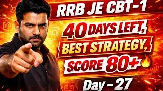Crack RRB JE in 1st Attempt 💪 | RRB JE 2025 | Day 27 Study Plan | Daily Target| Score 80+ Marks