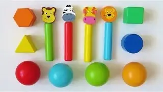 Learn colors shapes baby toys hammer ball jumping pop up toy shape sorting