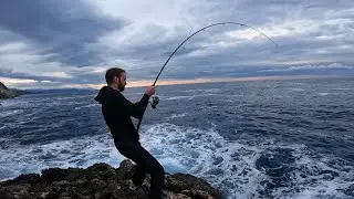Shore Jigging With Friends/Big False Albacore & Lost Grouper #rockfishing #shorejigging #fishing