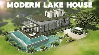 Modern Lake House | No CC | ASMR Speed Build | The Sims 4