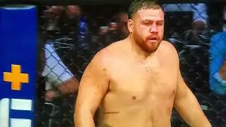 UFC 209 Gane vs Tuivasa. Paris, France crowd goes wild to start round 3!