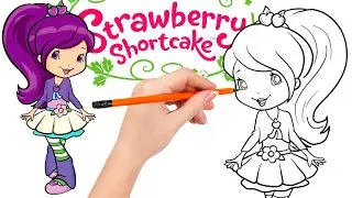 How to draw Plum Pudding - Strawberry Shortcake's Berry Bitty Adventures