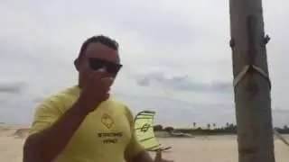 Aula de Kitesurf - Como Decolar e Pousar o kite sozinho com ponto fixo.