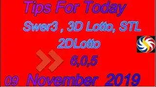 Tips for Today Swer3,2D lotto, STL Pares for NOVEMBER 09 2019 (SATURDAY)