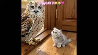 Cat vs OWL: The Ultimate Showdown 🩷#shorts