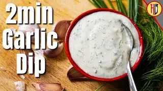 Easy Garlic Dip with yoghurt and herbs