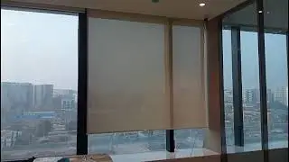 Motorized Roller Blinds. #motorisedcurtains #motorizedblinds #homedecor #officedecor 
