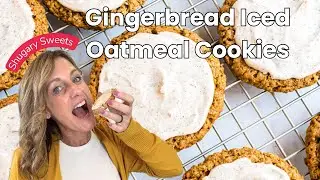Soft Iced Oatmeal Gingerbread Cookies Recipe