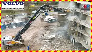 ❗️ VOLVO EC750EHR Abbruchbagger im Einsatz - Hochhaus 