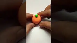How to make orange 🍊 with air dry clay 💫✨🥰😍😱#farhacreativity#claycraft