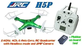 JJRC H5P 2.4GHz, 4Ch, 6 Axis Gyro, RC Quadcopter with Headless mode and 2MP Camera (RTF) + Mobius