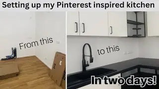 Moving Vlog 3: Setting up my Pinterest Inspired Kitchen from Ikea & Deep Cleaning my New Apartment.