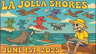 La Jolla Shores Surfing Action from June 1, 2025 - 4k Drone Footage from Sunday Morning San Diego