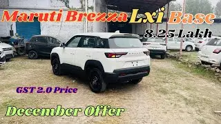 New Maruti Suzuki Brezza Lxi Base model ✅ On Road Price 🔥 Brezza Lxi Model Mileage & Detailed Review