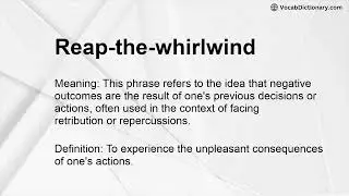 Reap-the-whirlwind Meaning