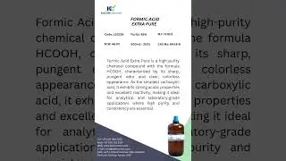 Formic Acid &ndash; High-Purity Corrosive Compound for Industrial & Laboratory Use #industrialchemicals