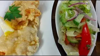 Haltempura friss kevert salátával, citrusos vinaigrettel - Az én alapszakácskönyvem