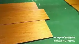 Wood stain colors and UV finishing by Roller coater machine on kitchen cabinet