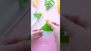 How to make origami tree bookmark | Christmas tree