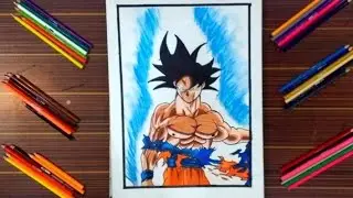 How to draw a Goku mastered ultra instinct drawing| Fighting scene part 11