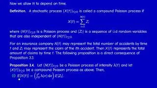Math414 - Stochastic processes -  Section 3.3 - Compound Poisson processes