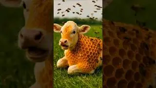 Calf&rsquo;s body covered with honeycomb #animals #wildlife #cow #cartoon
