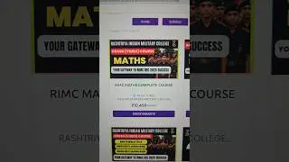 RIMC Maths Crash Course 2025 | Complete Syllabus in One Course |Join 9528827121 #RIMCCrashCourse2025