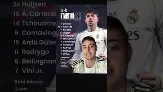 Primul 11 al lui Real Madrid pentru Clasico #reels