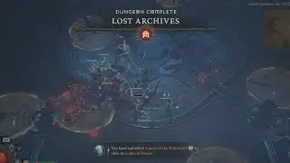 Diablo IV Aspect of the Protector Unlocked Codex of Power Dungeon PlayStation 5 Gameplay