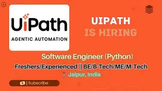 UiPath is Hiring Software Engineer (Python) | Freshers & Experienced | Jaipur | BE/BTech Apply