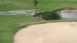Bunker Drainage in the Sand Trap with AirDrain Drainage at Greens Country Club