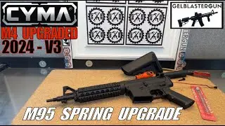 Модернизированный (ИГРУШКА) бластер с гелевыми шариками CYMA M4 &mdash; лёгкий апгрейд! Пружина M95! Модификации &mdash; Кастомные