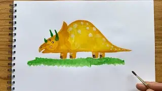 Как нарисовать динозавра. ТРИЦЕРАТОПС