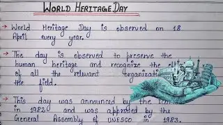 World Heritage Day | 10 lines on World Heritage Day | Speech on World Heritage Day