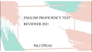 ENGLISH PROFICIENCY TEST (EPT) REVIEWER 2021 FOR TEACHERS PART 1| ieljessyTV