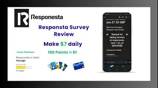 Responsta Survey  | How i Make 7 Pounds on Responsta Survey | Earn in pounds and dollars