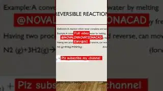 Reversible reaction &lrm;@NOVALINNOVATIONAcademy&nbsp; #foryou #ECAT #MCAT #exam #chemistry #chemistrynotes