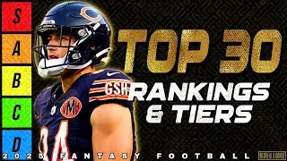 Top 30 Tight End Rankings & Tiers - 2025 Fantasy Football