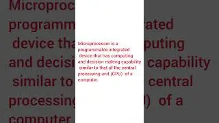 what is microprocessor?