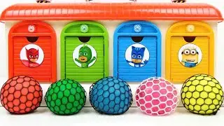 Oddly Satisfying Safety Box | DIY 4 Color Slime Balls Transformation Relaxing ASMR