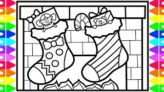 How to Draw STOCKING STUFFERS for KIDS Step by Step| Fun Coloring Pages for Kids| Christmas Coloring
