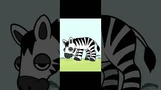 zebra grazing #silly #zebra #animation #art