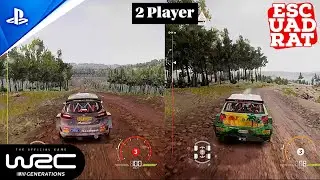 Разделенный экран для 2 игроков WRC PS5, многопользовательская игра WRC Generations PlayStation 5