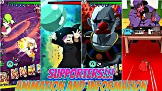 All Supporters Animation and their Basic information!! 🔥 IN DRAGON BALL LEGENDS