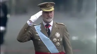 King Felipe VI and Princess Leonor attend military parade on Spain's national day