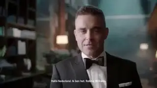 Robbie Williams   Secret Agent for Caf&eacute; Royal   message for The Netherlands