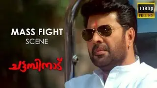 തോട്ടത്തിലേയ്ക്കല്ല, കവലയിലേയ്ക്കാ പോകുന്നത്.. | Mammootty | Chattambinadu | Fight Scene